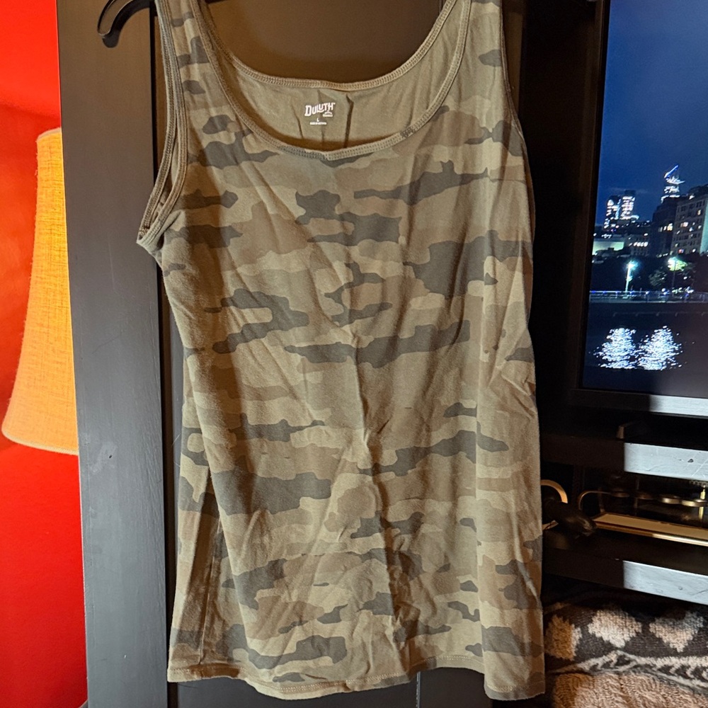 Duluth Camouflage Tank Top - Olive and Charcoal
